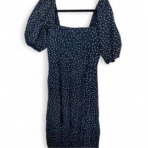 Abercrombie Emerson Navy Polka Dot Dress